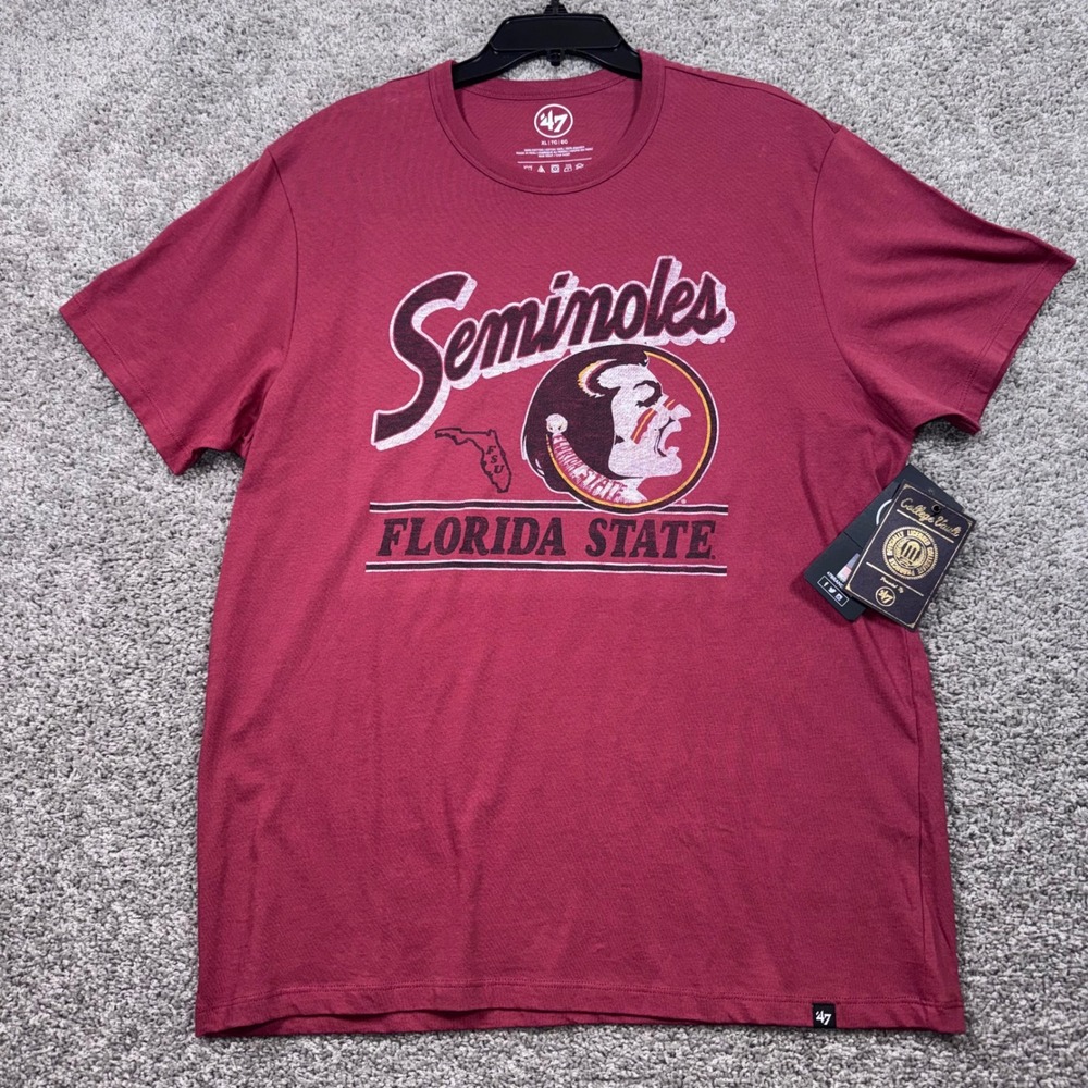 Florida State Seminoles '47 Brand T-Shirt Mens College Vault Red XL NEW